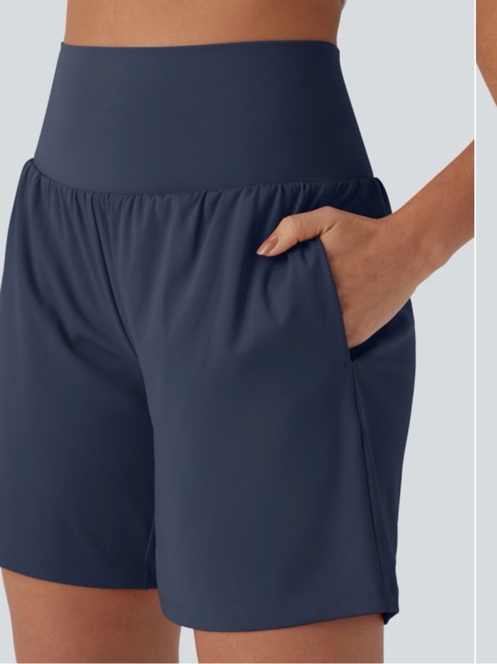 HALARA High-Waist Navy Performance Shorts Indigo blue